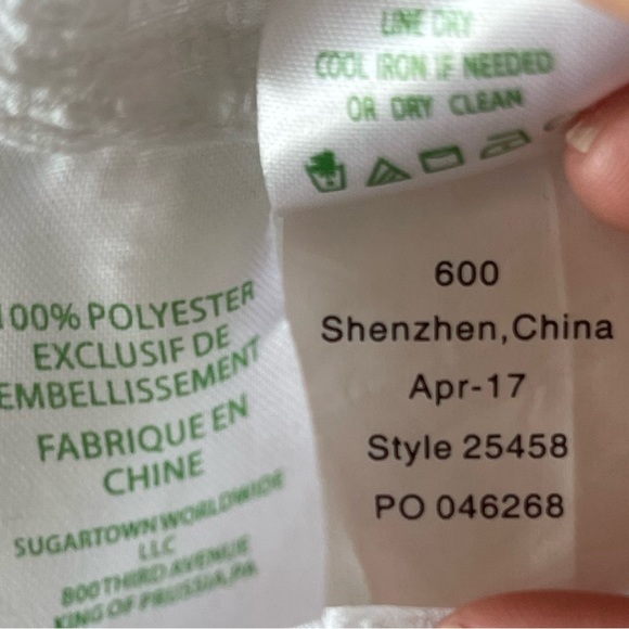 Lilly Pulitzer Mays Tank Top Textured White Ruffled Flounce Size S - Picture 8 of 8